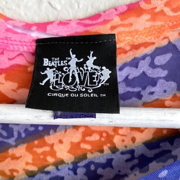 Cirque du Soleil Beatles Love T-Shirt Vintage XL S Burnout Rainbow Sheer Graphic - Picture 6 of 7